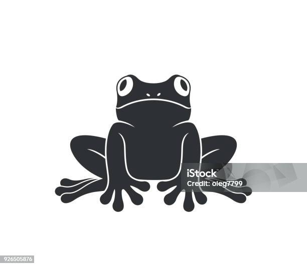 Tree Frog Isolated Frog On White Background Stock Illustration - Download Image Now - Frog, In Silhouette, Toad