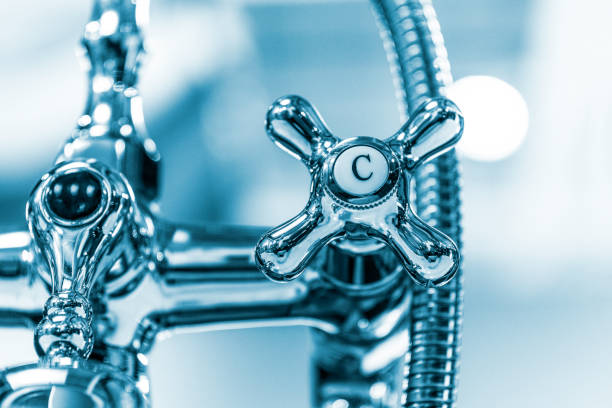 Stylish faucet in the bathroom