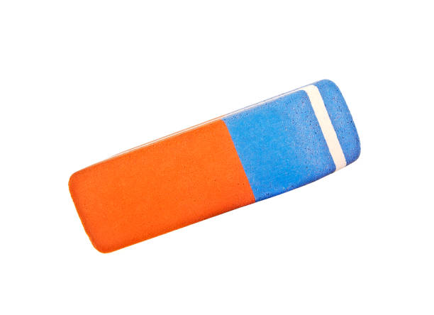 istock Blue and red rubber pen eraser isolated on white background 926526584