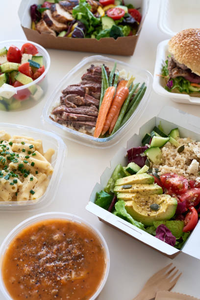 istock Assortment of takeout food from above 926527190