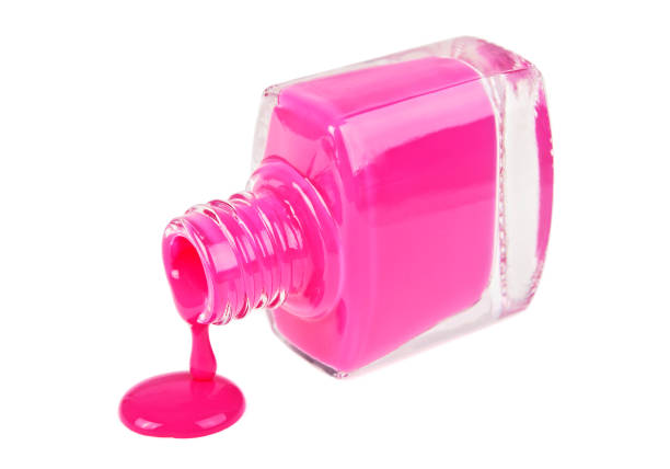 istock Pink nail polish on a white background 926530018