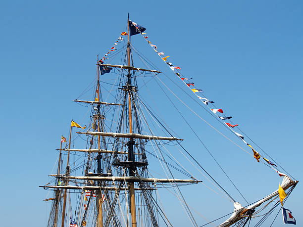 mastros e equipamentos de barco a vela - mizzen - fotografias e filmes do acervo