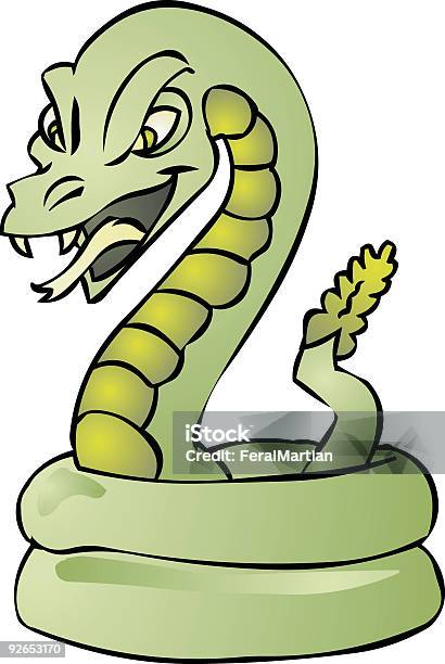 Rattlesnake Fumetto - Immagini vettoriali stock e altre immagini di Antropomorfo - Antropomorfo, Canino - Denti di animale, Cattivo presagio