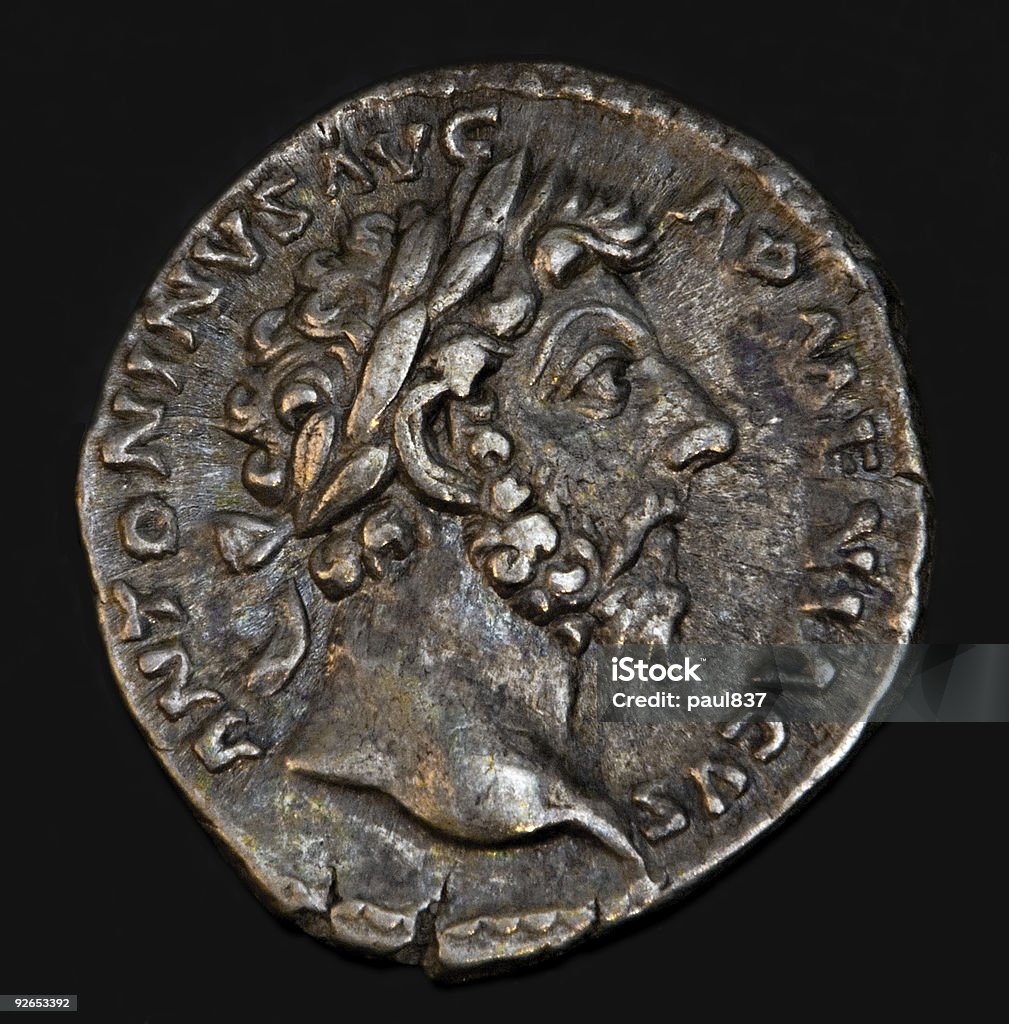 Antigua Roman moneda Antoninus - Foto de stock de Partido Republicano norteamericano libre de derechos