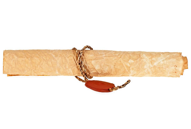 istock Old paper on a white background. Vintage scroll. 926534022