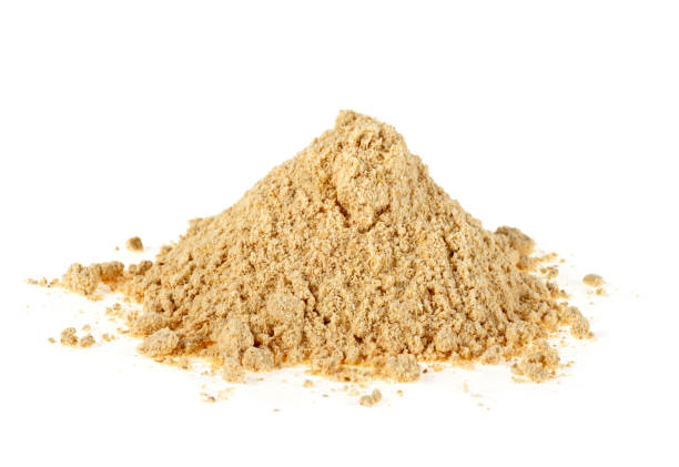istock Spices - pile of ginger powder on white background 926538246