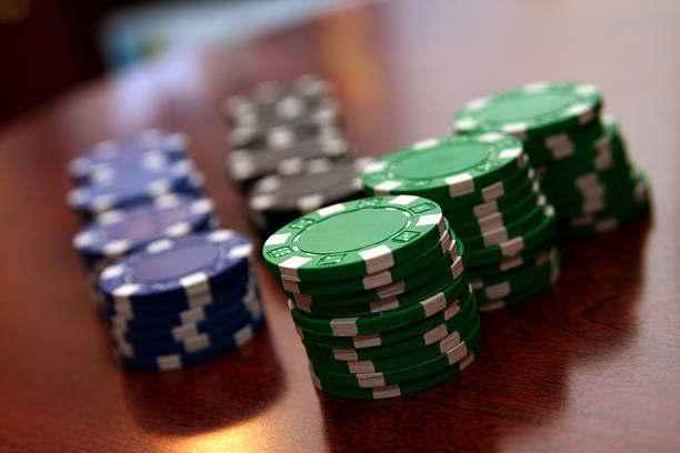 Gambling Poker Chips stock photo