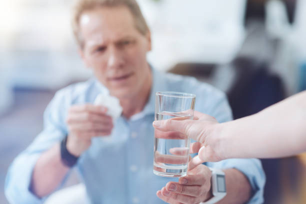 istock Selective focus of glass with water 926542622
