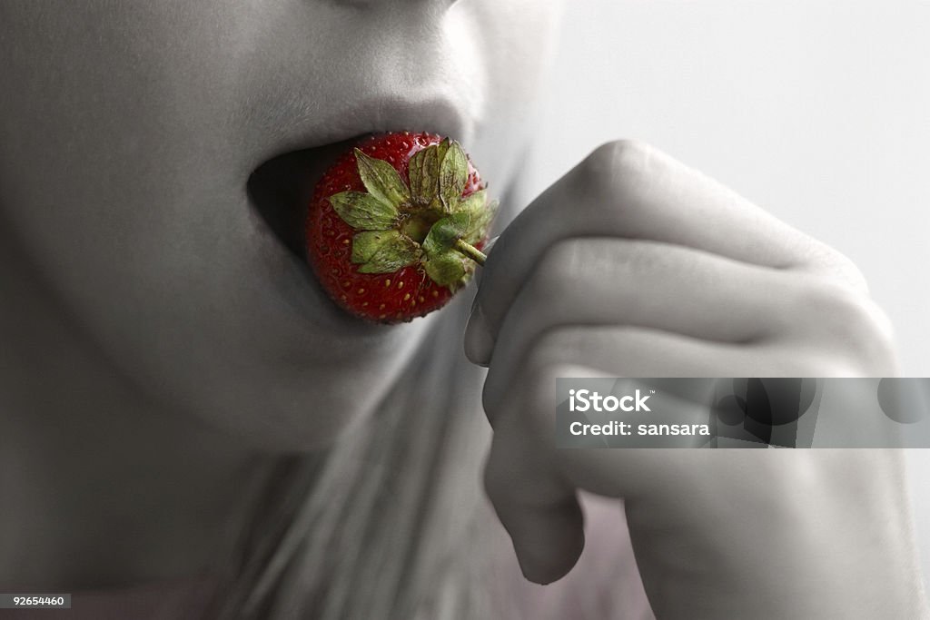 Strawberry  Animal Teeth Stock Photo