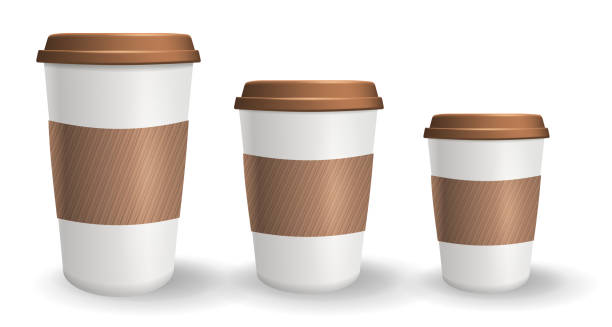 istock Set of realistic takeaway and to go paper coffee cups in different sizes. 926547036