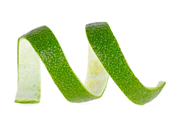 istock Peel of lime isolated on a white background 926550160