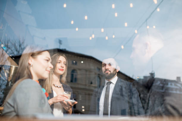 istock View through the window on the business people indoors 926550636