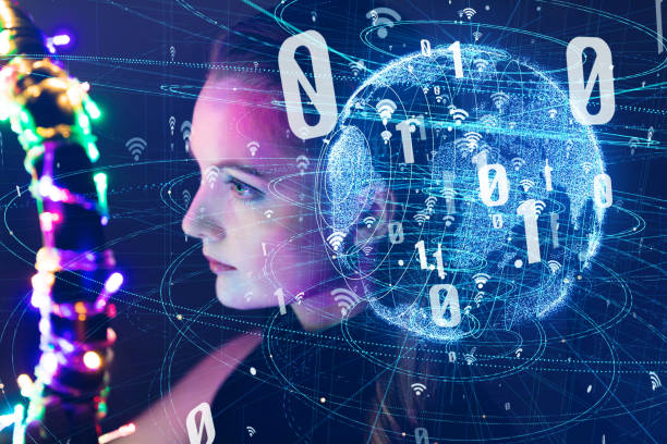 istock AI(Artificial Intelligence) concept. Futuristic woman and digital proccessing. 926553742