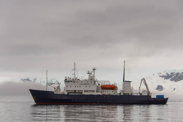 istock Expedition ship in Antarctic sea 926559128