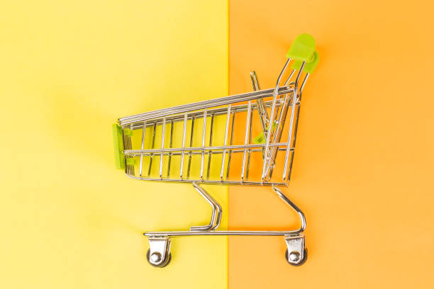 istock shopping basket on a colored background. 926559578