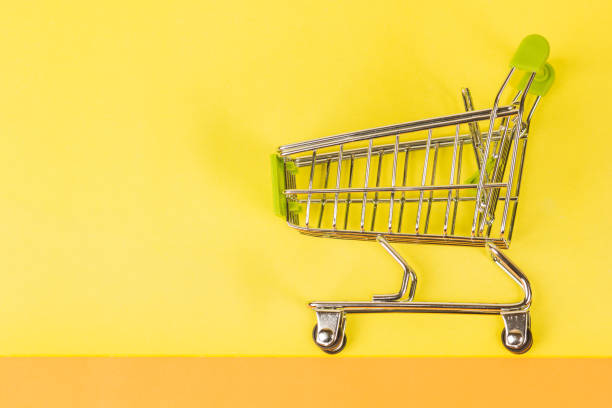 istock shopping basket on a colored background. 926562206