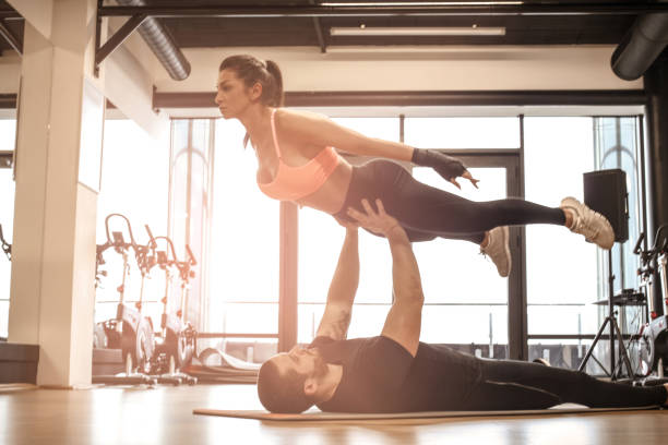 istock Couple goals. Exercise together make great results. 926570058