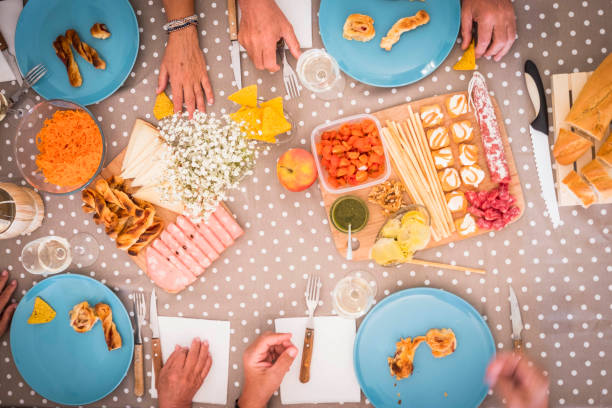 istock high view of a table during a lunch 926570716
