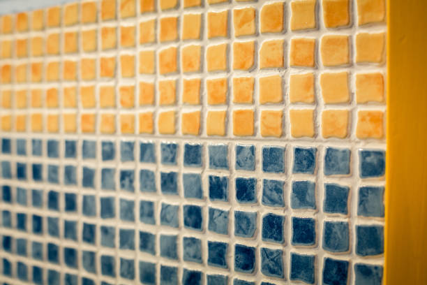 istock Blue and yellow mosaic tiles 926570928