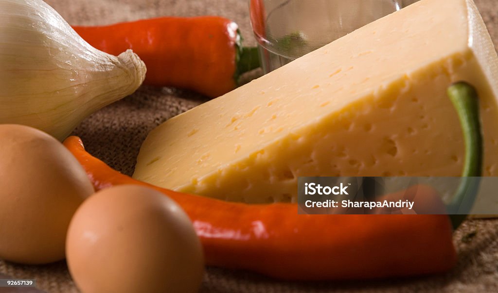 Käse und Zwiebel - Lizenzfrei Braun Stock-Foto