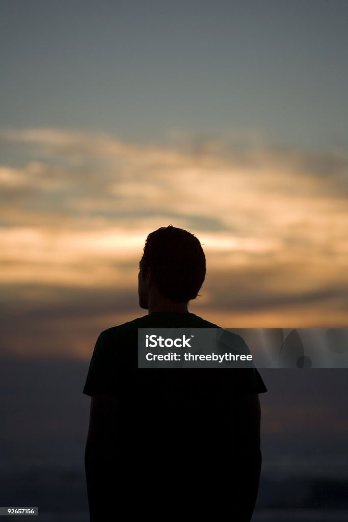 Silhouette bei Sonnenuntergang - Lizenzfrei Dunkel Stock-Foto