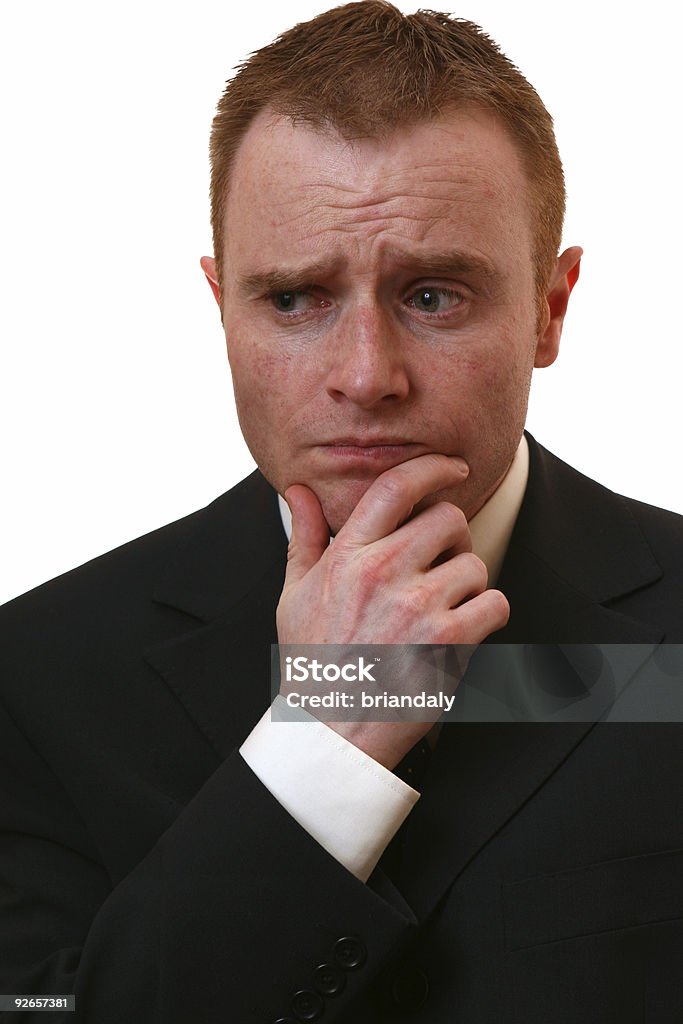 Hombre de negocios confusa - Foto de stock de Blanco - Color libre de derechos