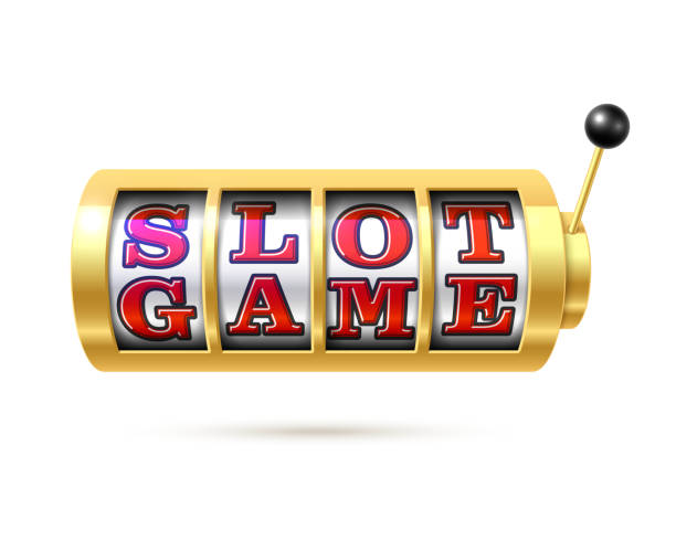 Slot machine with text Slot Game Slot machine with text Slot Game vector illustration free bingo stock illustrations