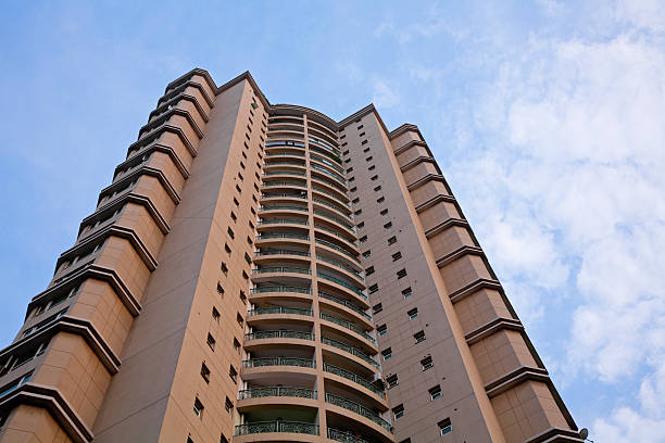 Apartment building in Shanghai stock photo