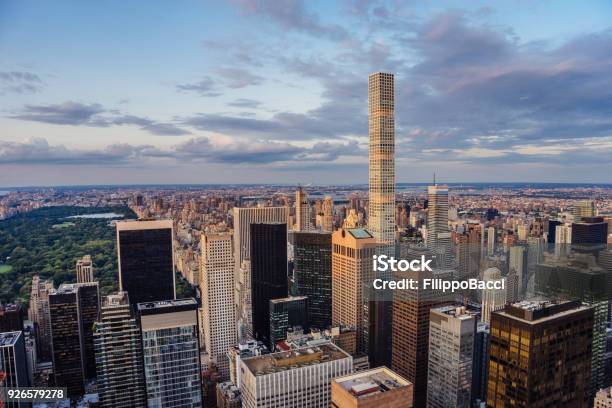 432 Park Avenue Skyscraper And Central Park In New York Stock Photo - Download Image Now