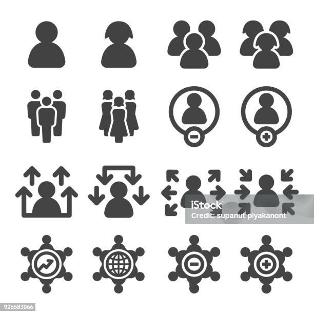 Population Icon Stock Illustration - Download Image Now - Icon Symbol, People, Customer