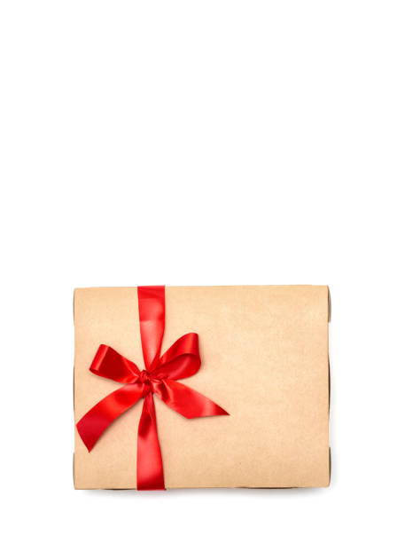 istock gift box with red ribbon and bow, isolated on white background 926586458