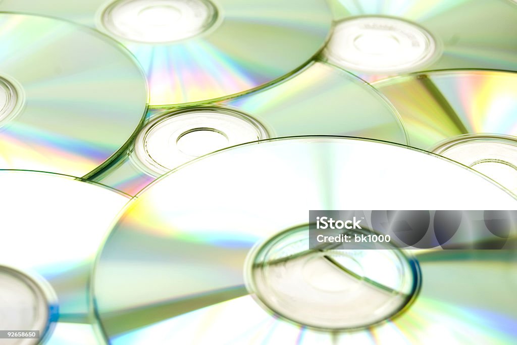 Group of CD's  Blank Stock Photo