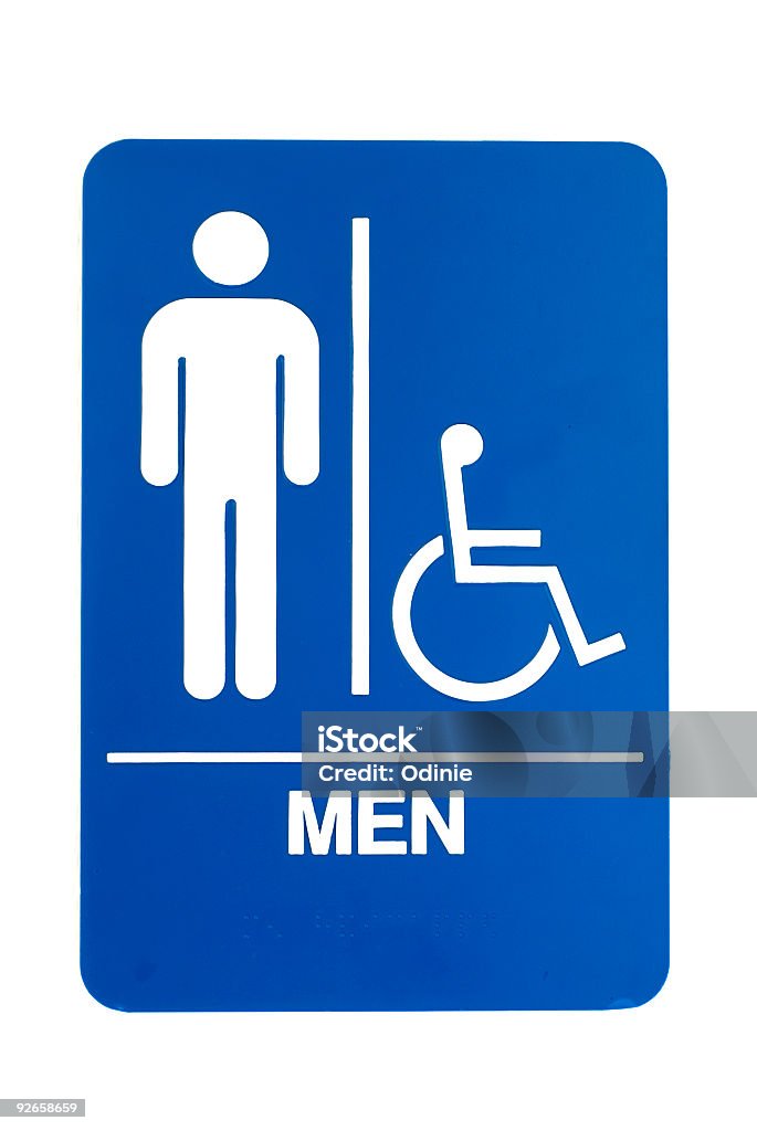 Men Bathroom sign Photo of a bathroom sign for men. Adult Stock Photo