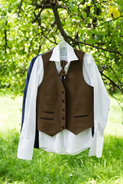 istock Brown vest, tie and white shirt 926586912