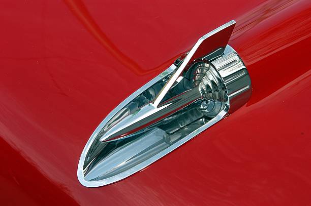 istock Hood Ornament on a Red Car 92659816