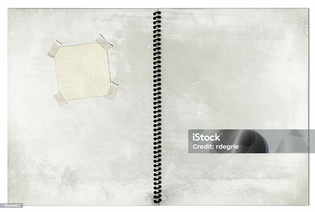 Bloco de notas em espiral em branco - Foto de stock de Aberto royalty-free