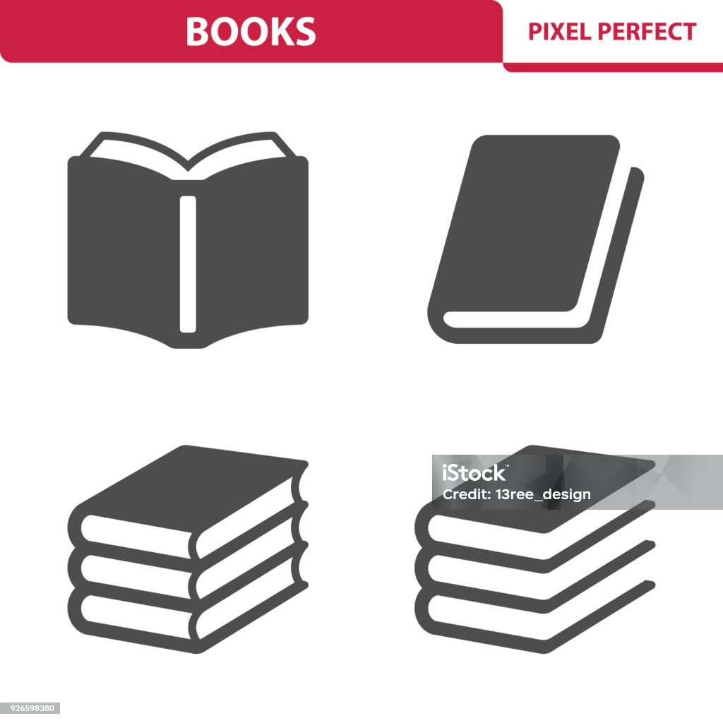 Books Icons Professional, pixel perfect icons depicting various books concepts. Book stock vector