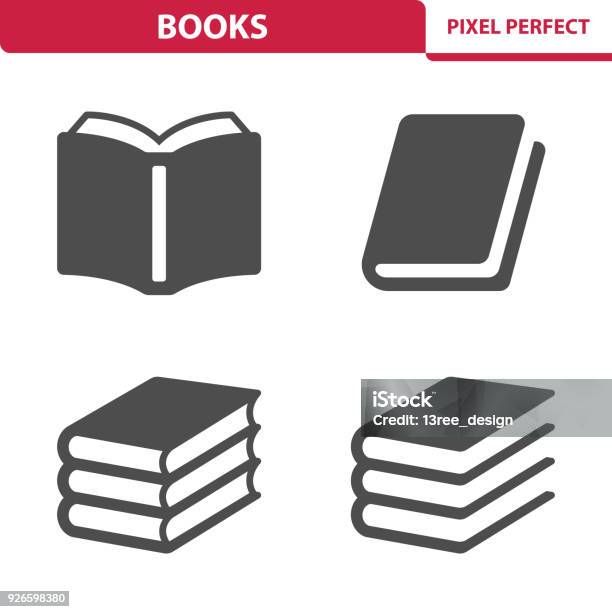 Books Icons Stock Illustration - Download Image Now - Book, Icon Symbol, Education