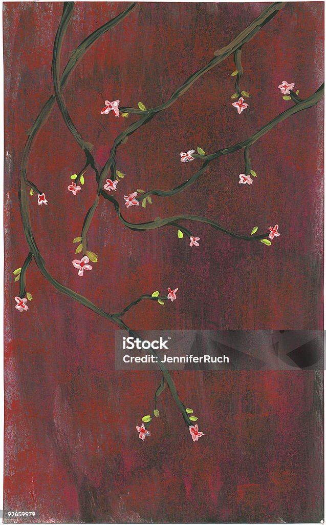 Pintura Floral asiática - Foto de stock de Abstrato royalty-free