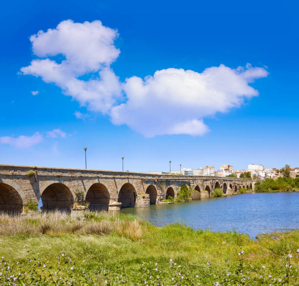 istock Merida in Spain entrance roman bridge 926601424
