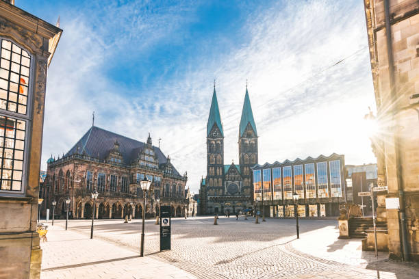 istock market square in Bremen with Cathedral and town hall 926602038