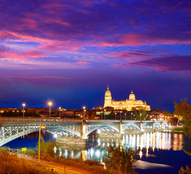 istock Salamanca sunset in Enrique Estevan bridge 926602222