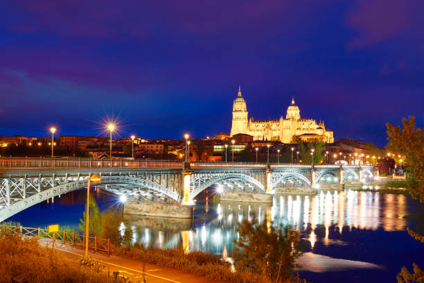 istock Salamanca sunset in Enrique Estevan bridge 926602244
