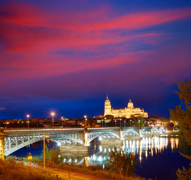 istock Salamanca sunset in Enrique Estevan bridge 926602296