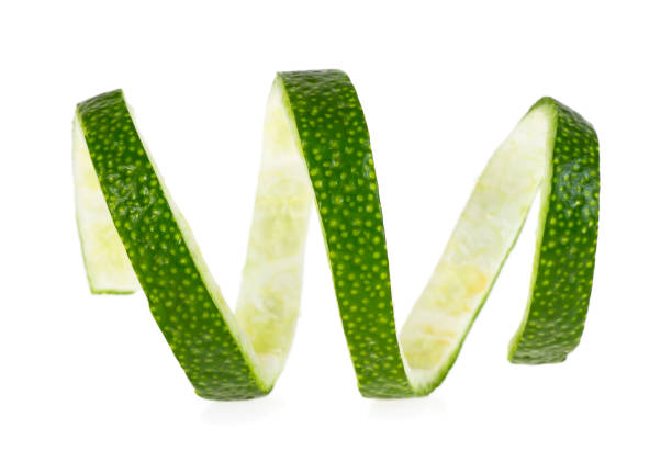 istock Peel of lime isolated on a white background 926602562
