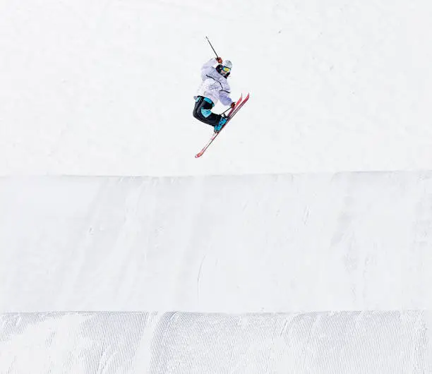 Freestyle skier jumping