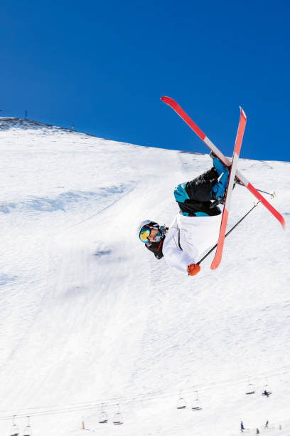 istock Freestyle skier doing an extreme jump 926602770