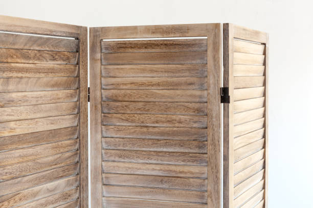 istock Close up of wooden folding screen. 926606150