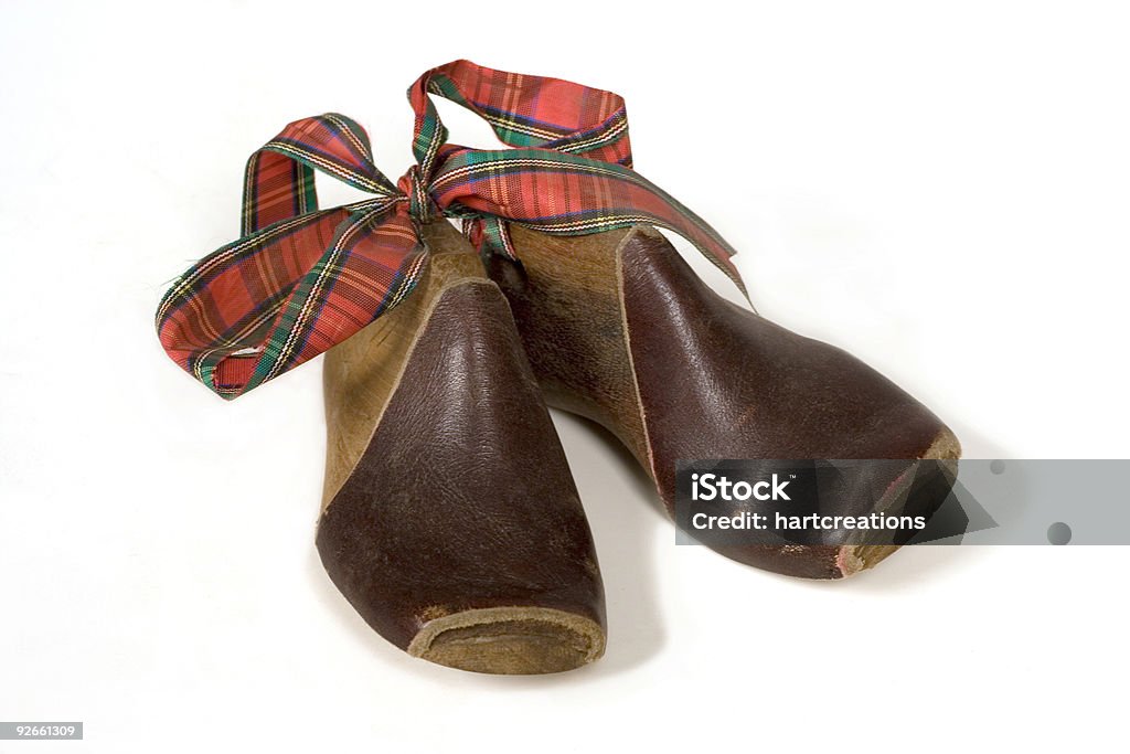 Criança formas de calçado de madeira - Royalty-free Antigo Foto de stock