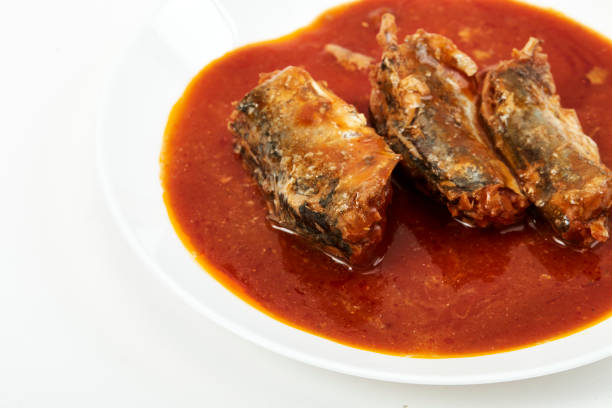 istock Mackerel in Tomato Sauce on white 926616974